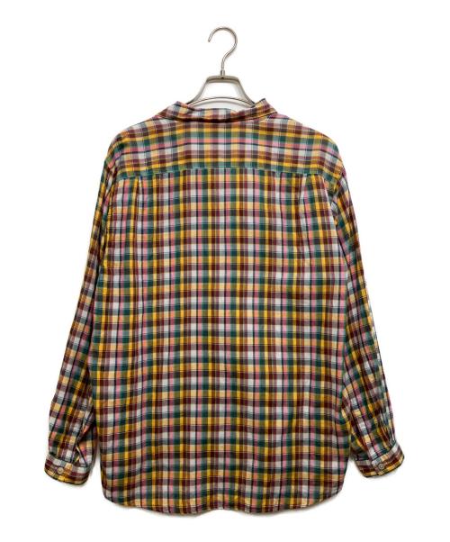 AURALEE（オーラリー）AURALEE (オーラリー) GIZA LIGHT WEIGHT DOUBLE-CLOTH P/O SHIRTS グリーン×ピンク サイズ:3の古着・服飾アイテム