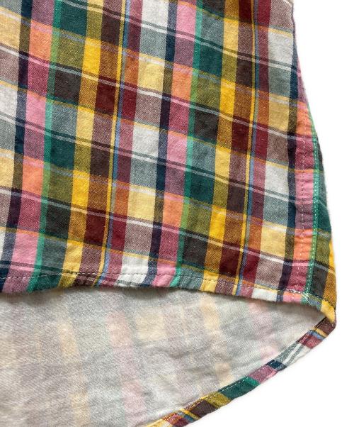 AURALEE（オーラリー）AURALEE (オーラリー) GIZA LIGHT WEIGHT DOUBLE-CLOTH P/O SHIRTS グリーン×ピンク サイズ:3の古着・服飾アイテム