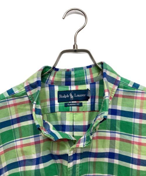 POLO RALPH LAUREN（ポロ・ラルフローレン）POLO RALPH LAUREN (ポロ・ラルフローレン) オーバーサイズチェックシャツ グリーン サイズ:XLの古着・服飾アイテム