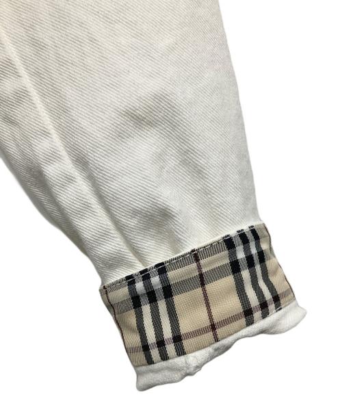 BURBERRY LONDON（バーバリーロンドン）BURBERRY LONDON (バーバリーロンドン) 裏ノバチェック デニムジャケット ホワイト サイズ:UK10の古着・服飾アイテム