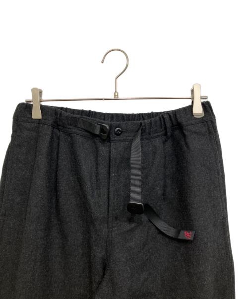 GRAMICCI（グラミチ）GRAMICCI (グラミチ) ウールリラックスドプリーツドトラウザー ブラック サイズ:Lの古着・服飾アイテム