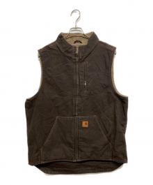 CarHartt（カーハート）の古着「ボアライナー ダックフルジップベスト」｜ブラウン