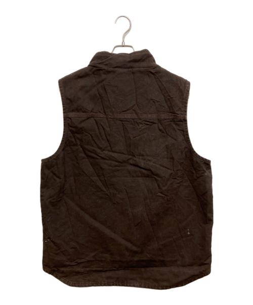 CarHartt（カーハート）CarHartt (カーハート) ボアライナー ダックフルジップベスト ブラウン サイズ:Lの古着・服飾アイテム