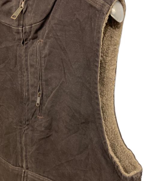 CarHartt（カーハート）CarHartt (カーハート) ボアライナー ダックフルジップベスト ブラウン サイズ:Lの古着・服飾アイテム