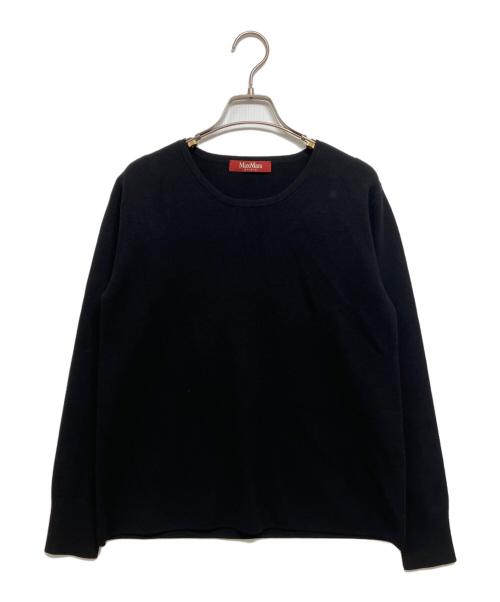 Max Mara Studio（マックスマーラ ストゥディオ）Max Mara Studio (マックスマーラ ストゥディオ) クルーネックニット ブラック サイズ:Ｍの古着・服飾アイテム