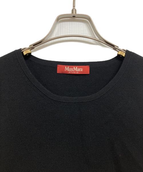 Max Mara Studio（マックスマーラ ストゥディオ）Max Mara Studio (マックスマーラ ストゥディオ) クルーネックニット ブラック サイズ:Ｍの古着・服飾アイテム