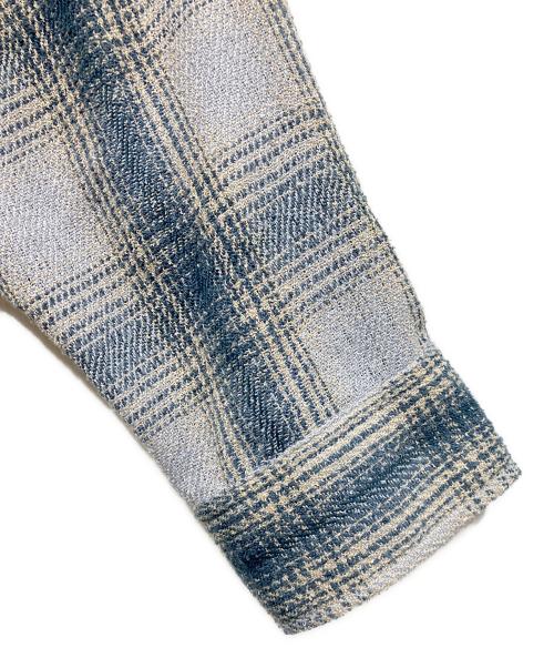 JOURNAL STANDARD relume（ジャーナルスタンダード レリューム）JOURNAL STANDARD relume (ジャーナルスタンダード レリューム) リング オンブレーチェックシャツ スカイブルー サイズ:Lの古着・服飾アイテム