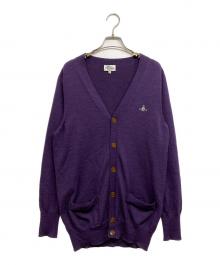 Vivienne Westwood man（ヴィヴィアン ウェストウッド マン）の古着「オーブ刺繍ウールカーディガン」｜パープル