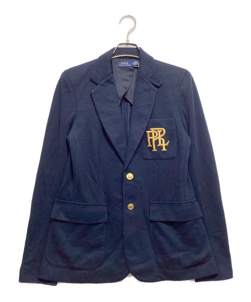POLO RALPH LAUREN（ポロ・ラルフローレン）POLO RALPH LAUREN (ポロ・ラルフローレン) イニシャルロゴ刺繍ブレザー ネイビー サイズ:８の古着・服飾アイテム