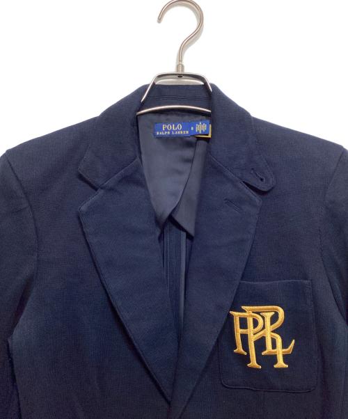 POLO RALPH LAUREN（ポロ・ラルフローレン）POLO RALPH LAUREN (ポロ・ラルフローレン) イニシャルロゴ刺繍ブレザー ネイビー サイズ:８の古着・服飾アイテム