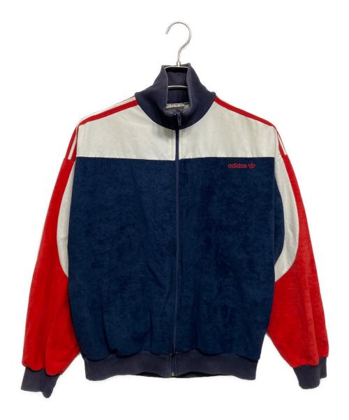 adidas（アディダス）adidas (アディダス) ベロアトラックジャケット ネイビー サイズ:Mの古着・服飾アイテム