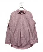 RALPH LAURENラルフローレン）の古着「ボタンダウンチェックシャツ」｜ピンク