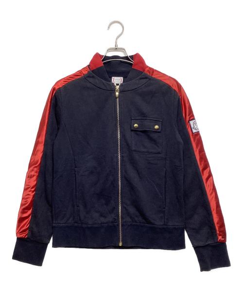 MONCLER GAMME BLEU（モンクレール ガム ブルー）MONCLER GAMME BLEU (モンクレール ガム ブルー) サイドラインブルゾン ブラック×レッド サイズ:Mの古着・服飾アイテム