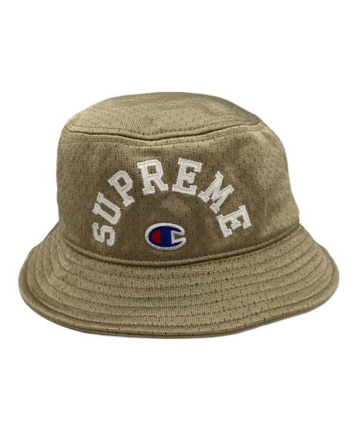 Champion（チャンピオン）Champion (チャンピオン) SUPREME (シュプリーム) バケットハット ゴールド サイズ:SMALL/MEDIUMの古着・服飾アイテム