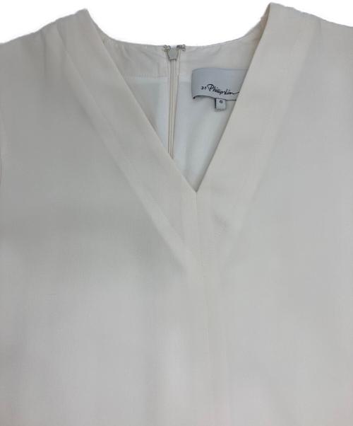 3.1 phillip lim（スリーワンフィリップリム）3.1 phillip lim (スリーワンフィリップリム) スカーフネックショートスリーブワンピースワンピース ホワイトの古着・服飾アイテム