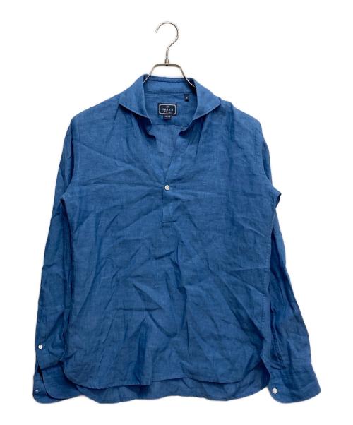 ORIAN vintage（オリアンヴィンテージ）ORIAN vintage (オリアンヴィンテージ) リネンカプリシャツ ネイビー サイズ:Sの古着・服飾アイテム