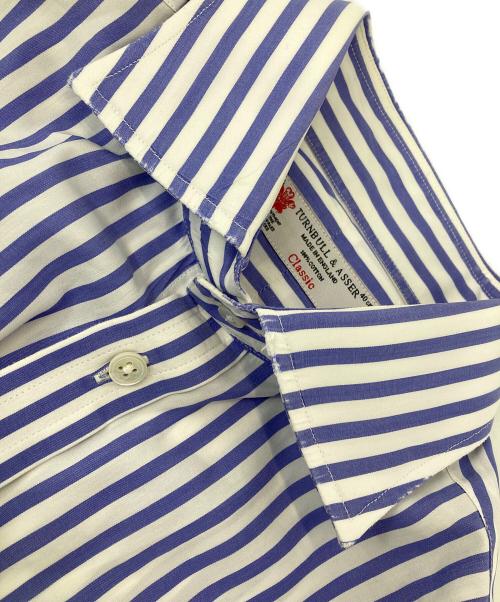 Turnbull&Asser（ターンブルアンドアッサー）Turnbull&Asser (ターンブルアンドアッサー) ストライプシャツ スカイブルー サイズ:15 3/4の古着・服飾アイテム