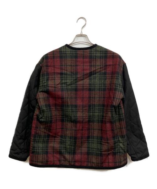 LAVENHAM（ラベンハム）LAVENHAM (ラベンハム) タータンチェック キルティングジャケット グリーン×レッド サイズ:36の古着・服飾アイテム