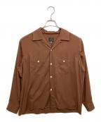 Needlesニードルズ）の古着「Cut-off Bottom One-Up Shirt - Pe/R Twill」｜ブラウン