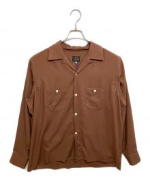 Needles（ニードルズ）の古着「Cut-off Bottom One-Up Shirt - Pe/R Twill」｜ブラウン