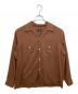 Needles（ニードルズ）の古着「Cut-off Bottom One-Up Shirt - Pe/R Twill」｜ブラウン