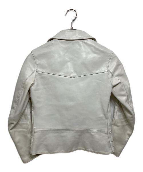 666（666）666 (666) ダブルライダースジャケット ホワイト サイズ:34の古着・服飾アイテム