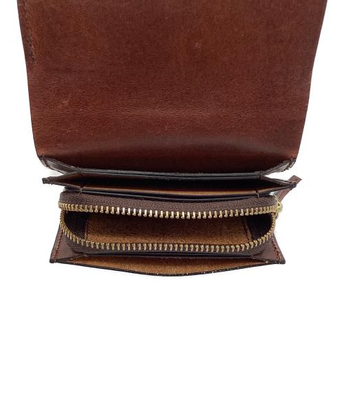 SLOW（スロウ）SLOW (スロウ) round short wallet レッドブラウンの古着・服飾アイテム
