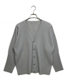 HOMME PLISSE ISSEY MIYAKE（オム プリッセ イッセイ ミヤケ）の古着「プリーツカーディガン」｜グレー