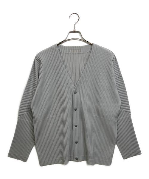 HOMME PLISSE ISSEY MIYAKE（オム プリッセ イッセイ ミヤケ）HOMME PLISSE ISSEY MIYAKE (オム プリッセ イッセイ ミヤケ) プリーツカーディガン グレー サイズ:2の古着・服飾アイテム