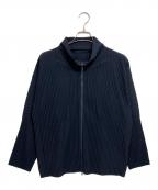 HOMME PLISSE ISSEY MIYAKEオム プリッセ イッセイ ミヤケ）の古着「BASICS ジップアッププリーツブルゾン」｜ネイビー