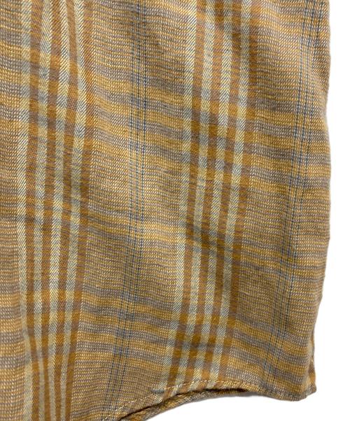 ARROW（アロー）ARROW (アロー) ヴィンテージチェックシャツ ブラウン サイズ:Lの古着・服飾アイテム
