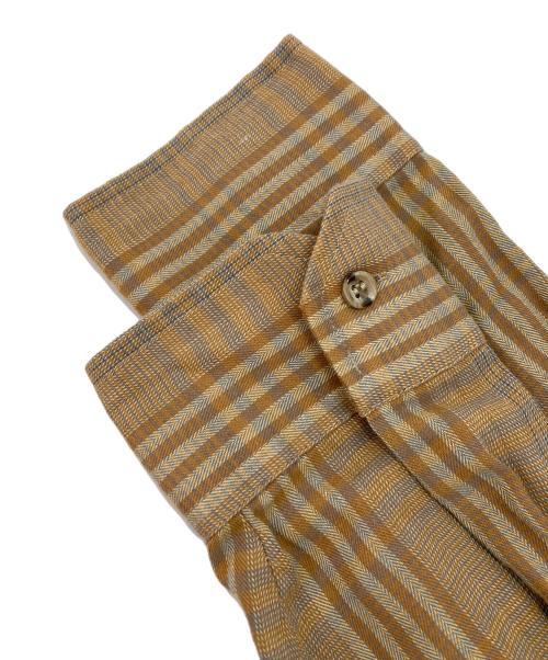 ARROW（アロー）ARROW (アロー) ヴィンテージチェックシャツ ブラウン サイズ:Lの古着・服飾アイテム