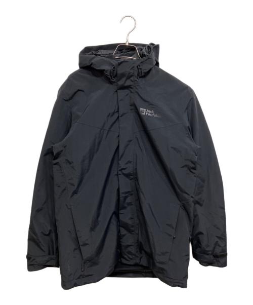 Jack Wolfskin（ジャック ウルフスキン）Jack Wolfskin (ジャック ウルフスキン) ライナー付3IN1 ジャケット ブラック サイズ:Mの古着・服飾アイテム
