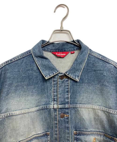 SUPREME（シュプリーム）SUPREME (シュプリーム) Distressed Selvedge Trucker Jacket インディゴ サイズ:Lの古着・服飾アイテム