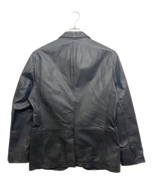Calvin Klein Jeans（カルバンクラインジーンズ）Calvin Klein Jeans (カルバンクラインジーンズ) レザーテーラードジャケット ブラック サイズ:XLの古着・服飾アイテム