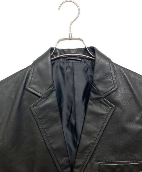 Calvin Klein Jeans（カルバンクラインジーンズ）Calvin Klein Jeans (カルバンクラインジーンズ) レザーテーラードジャケット ブラック サイズ:XLの古着・服飾アイテム