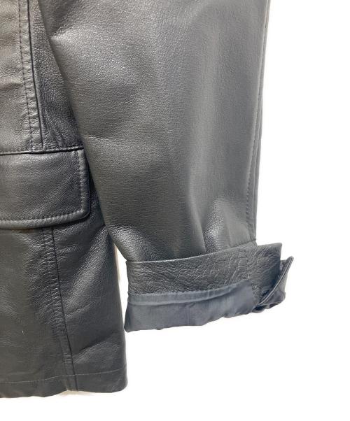 Calvin Klein Jeans（カルバンクラインジーンズ）Calvin Klein Jeans (カルバンクラインジーンズ) レザーテーラードジャケット ブラック サイズ:XLの古着・服飾アイテム