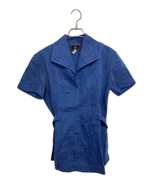 FENDI（フェンディ）FENDI (フェンディ) リネン スカートセットアップ ブルー サイズ:シャツ：F40　スカート：F38の古着・服飾アイテム