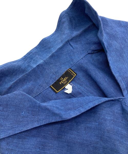 FENDI（フェンディ）FENDI (フェンディ) リネン スカートセットアップ ブルー サイズ:シャツ：F40　スカート：F38の古着・服飾アイテム