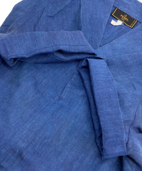FENDI（フェンディ）FENDI (フェンディ) リネン スカートセットアップ ブルー サイズ:シャツ：F40　スカート：F38の古着・服飾アイテム