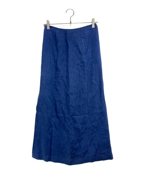 FENDI（フェンディ）FENDI (フェンディ) リネン スカートセットアップ ブルー サイズ:シャツ：F40　スカート：F38の古着・服飾アイテム