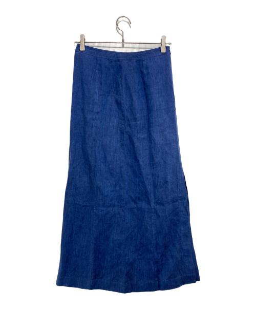 FENDI（フェンディ）FENDI (フェンディ) リネン スカートセットアップ ブルー サイズ:シャツ：F40　スカート：F38の古着・服飾アイテム