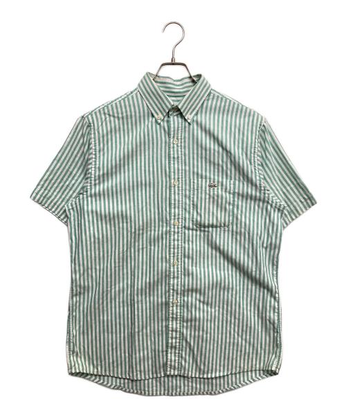 CHEMISE LACOSTE（シュミーズ ラコステ）CHEMISE LACOSTE (シュミーズ ラコステ) ストライプS/Sシャツ グリーン サイズ:無しの古着・服飾アイテム