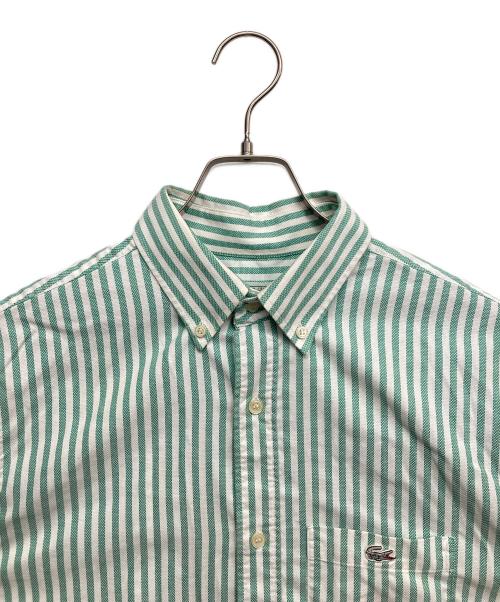 CHEMISE LACOSTE（シュミーズ ラコステ）CHEMISE LACOSTE (シュミーズ ラコステ) ストライプS/Sシャツ グリーン サイズ:無しの古着・服飾アイテム