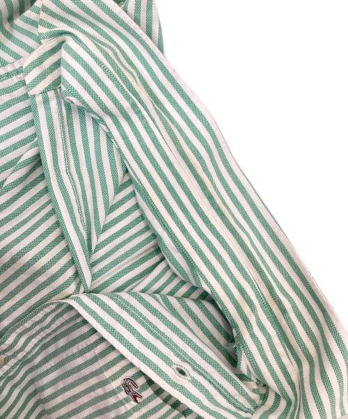 CHEMISE LACOSTE（シュミーズ ラコステ）CHEMISE LACOSTE (シュミーズ ラコステ) ストライプS/Sシャツ グリーン サイズ:無しの古着・服飾アイテム