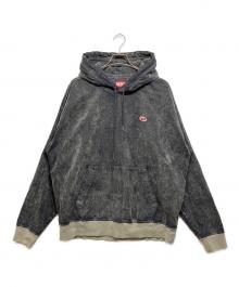 DIESEL（ディーゼル）の古着「D-Um-Rib Track Denim Hoodie」｜ブラック
