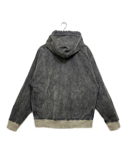 DIESEL（ディーゼル）DIESEL (ディーゼル) D-Um-Rib Track Denim Hoodie ブラック サイズ:XXLの古着・服飾アイテム