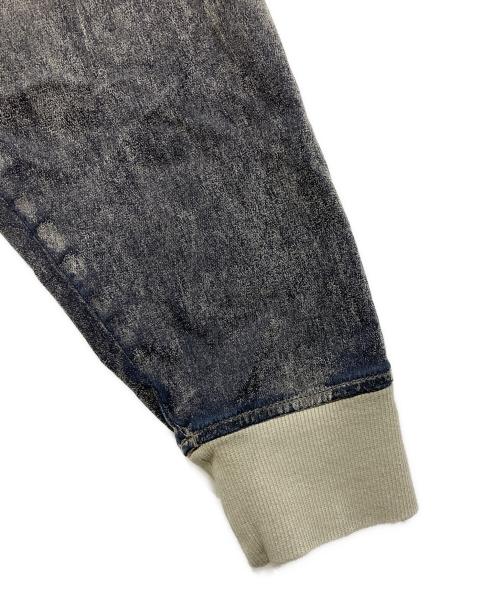 DIESEL（ディーゼル）DIESEL (ディーゼル) D-Um-Rib Track Denim Hoodie ブラック サイズ:XXLの古着・服飾アイテム