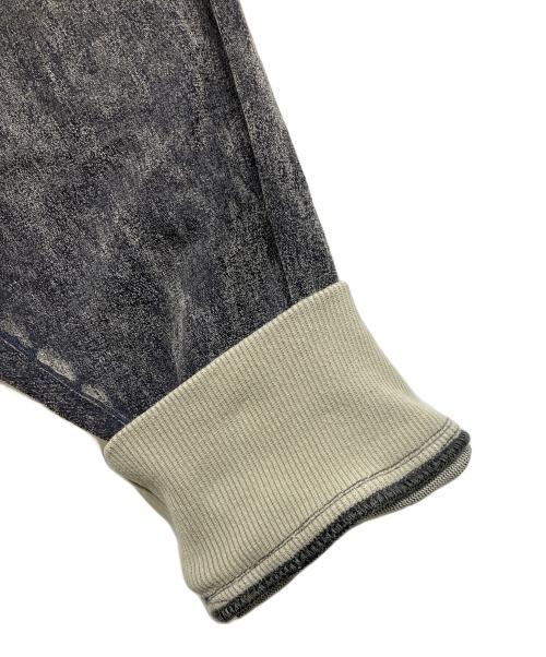 DIESEL（ディーゼル）DIESEL (ディーゼル) D-Um-Rib Track Denim Hoodie ブラック サイズ:XXLの古着・服飾アイテム