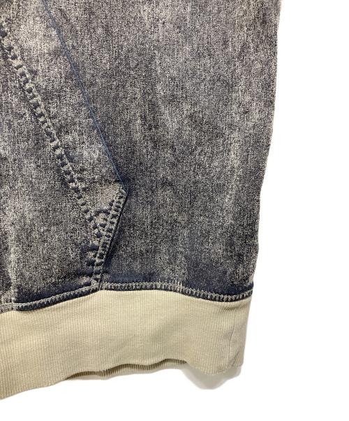DIESEL（ディーゼル）DIESEL (ディーゼル) D-Um-Rib Track Denim Hoodie ブラック サイズ:XXLの古着・服飾アイテム
